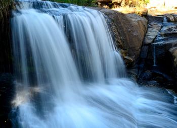 Scenic view of waterfall