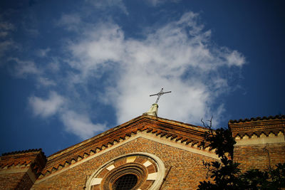 Low angle view of building against sky