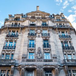 Low angle view of building against sky
