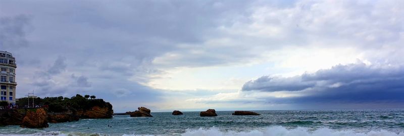 Panoramic view of sea against sky