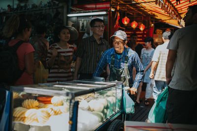 Full frame shot of market stall