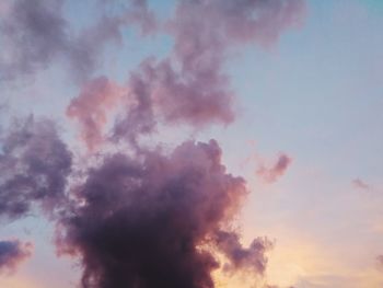 Low angle view of sky during sunset