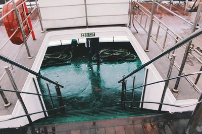 High angle view of swimming pool