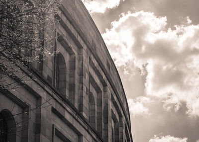 Low angle view of building against sky