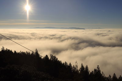 Scenic view of landscape against sky during sunset