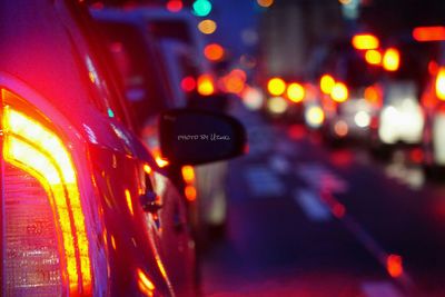 Light trails at night