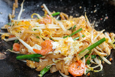 Thailand,bangkok,august 15, 2021, the famous food of thailand is pad thai, very delicious.