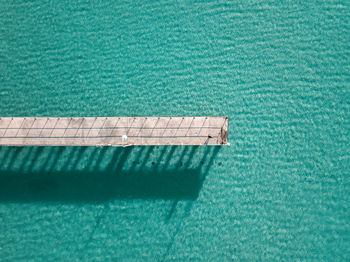 High angle view of jetty in sea