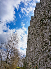 Low angle view of built structure against sky