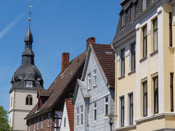 Low angle view of buildings against sky