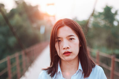 Portrait of beautiful young woman