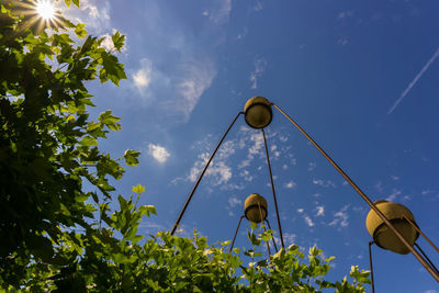 Low angle view of yellow tree against sky