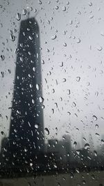 Raindrops on window