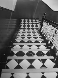 High angle view of chess board