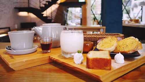 Close-up of food on table