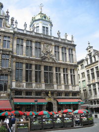 Group of people in front of building