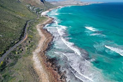 Oahu coast from helicopter