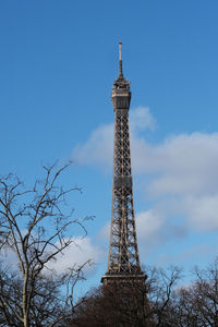 Low angle view of eiffel tower