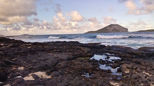 Scenic view of sea against sky