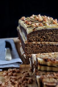 Close-up of cake on table