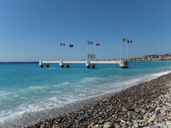 View of boats in sea