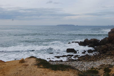 Scenic view of sea against sky