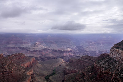 Aerial view of dramatic landscape