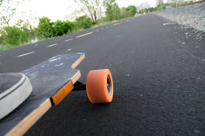 Road marking on road