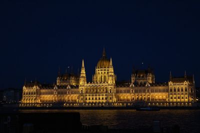 Illuminated city at night