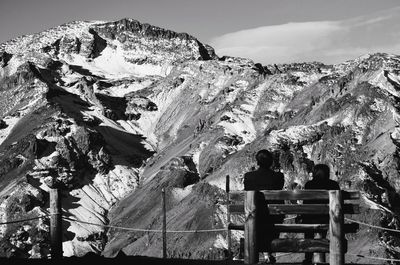 Scenic view of snowcapped mountains