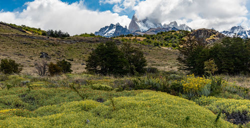 Panoramic view of landscape against sky