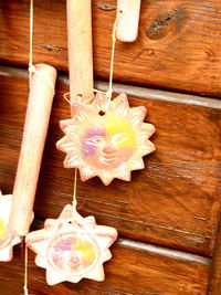 Close-up of wooden flower