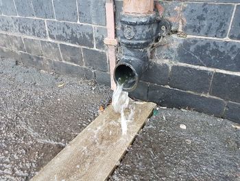 High angle view of water fountain