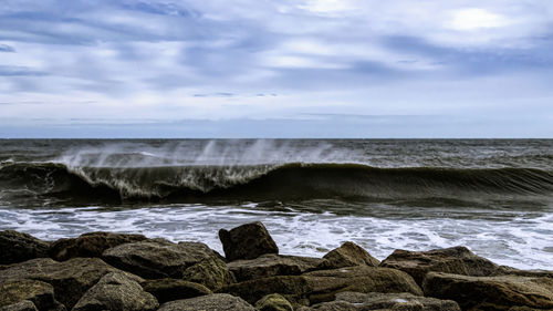 Scenic view of sea against sky