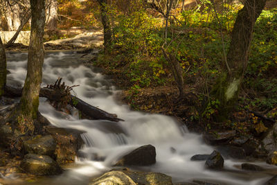 Water stream usign nd filter in las dehesas, cercedilla, spain.