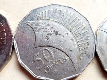 Close-up of coin