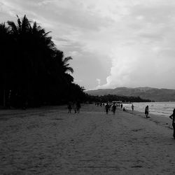 Tourists on beach