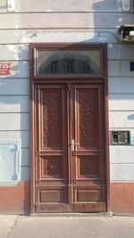 Closed window of building