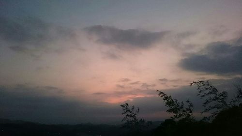 Low angle view of cloudy sky