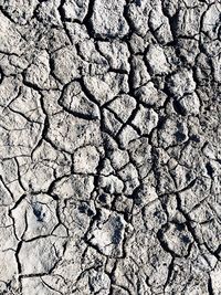 Full frame shot of cracked land
