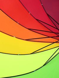 Low angle view of multi colored umbrella
