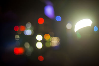 Defocused image of illuminated lights