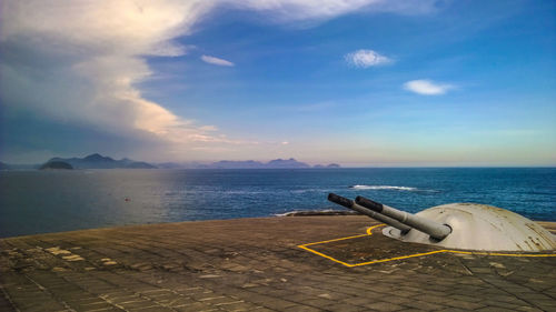 Scenic view of calm sea against sky