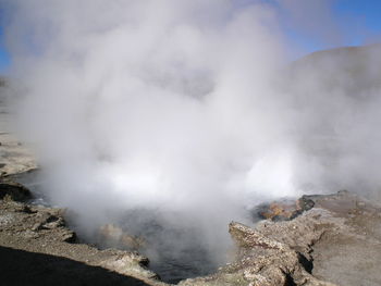 Scenic view of hot spring