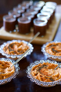 Close-up of cake on table