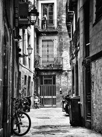 Alley in front of building