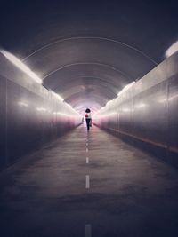 Man in tunnel