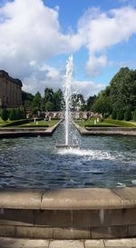 Fountain against sky