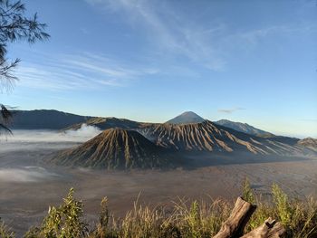 Panoramic view of mount bromo tengger semeru, indonesia