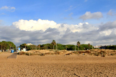 Scenic view of desert against sky